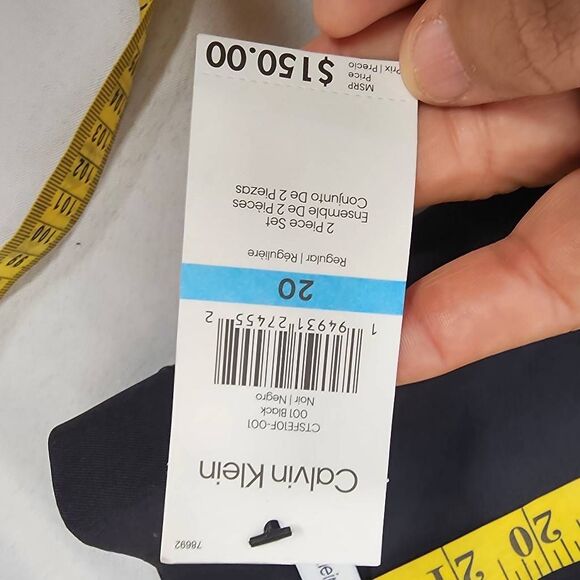 Calvin Klein Boys 2-Piece Suit Black Size 20 NWT | Slim Fit Jacket & Dress Pants - Picture 9 of 14